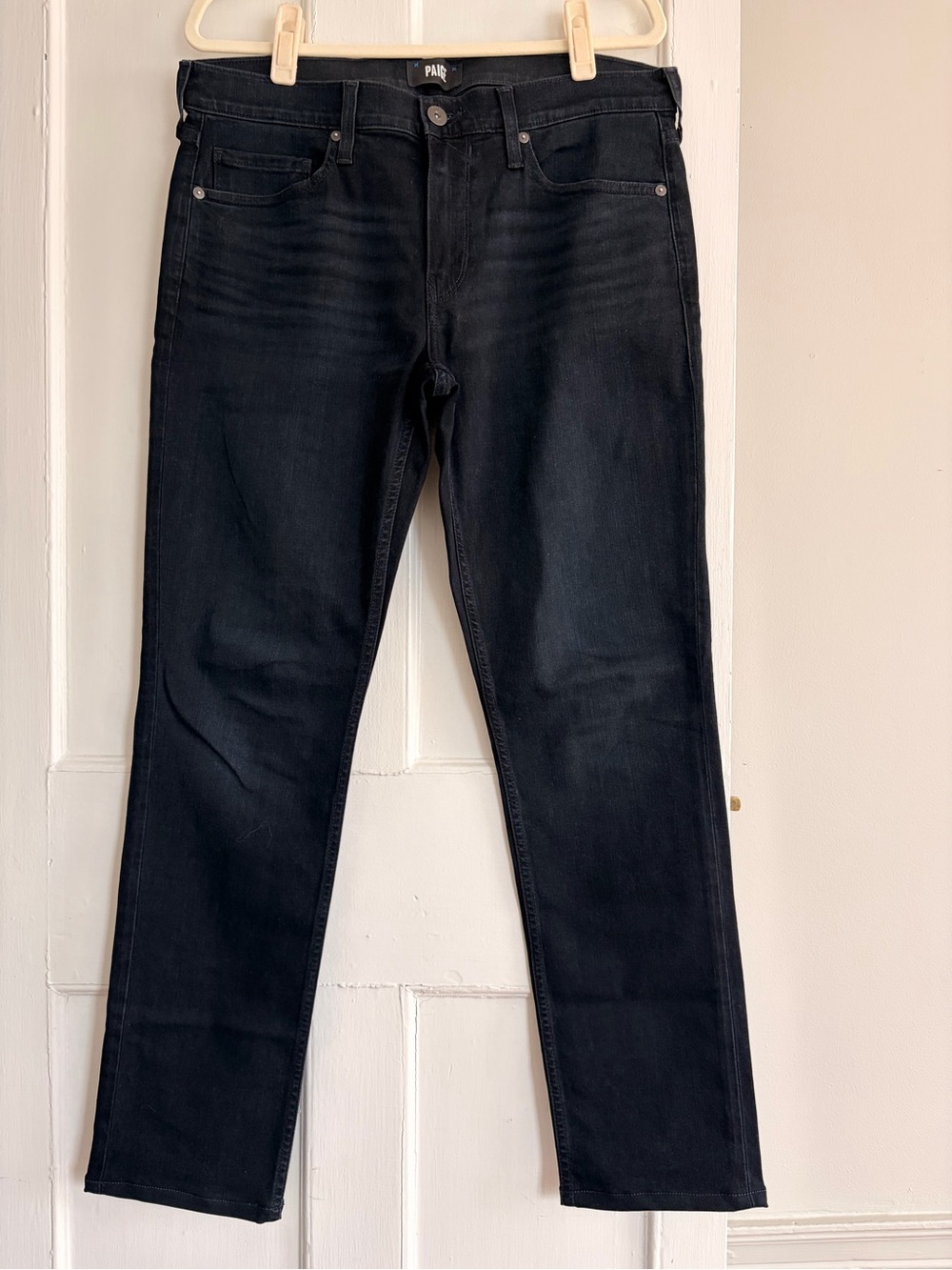 PAIGE Men's Slim Straight Jeans - Dark Blue